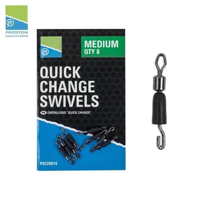 PRESTON INNOVATIONS QUICK CHANGE SWIVELS MEDIUM P0220016