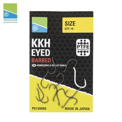 PRESTON INNOVATIONS KKH EYED BARBED HOOK SIZE 8 P0150087