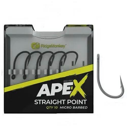Ridgemonkey Ape-X Straight Point Hooks Size 4