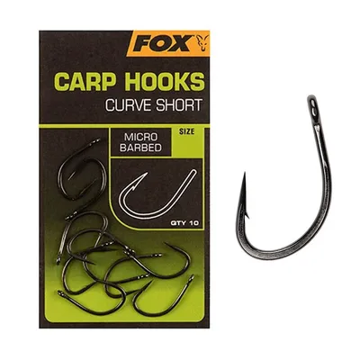 Fox Anzuelos Carp Hooks Curve Shank Short Size 4