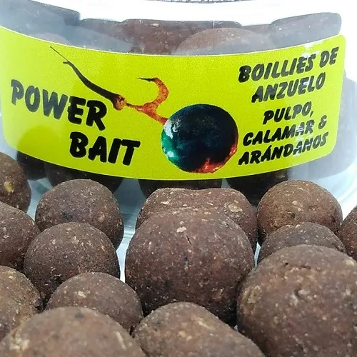 POWER BAITS BOILIES DE ANZUELO PULPO CALAMAR Y ARANDANOS