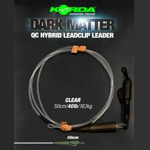 Korda Montaje Dark Matter Qc Swivel Leader 50Cm 40Lbrs 181Kg Gravel