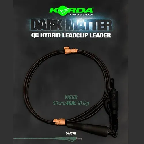 Korda Montaje Dark Matter Qc Swivel Leader 50Cm 40Lbrs 181Kg Weed