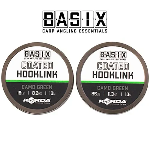 Korda Trenzado Basix Braided Hooklink Camo Green 25lb 113hg 10m