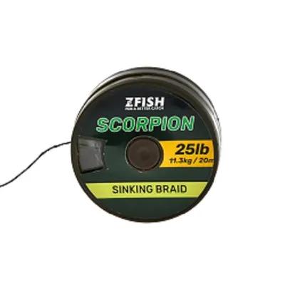 ZFISH SCORPION SINKING BRAID 35 LB 15.9 KG 20 M Z 8702
