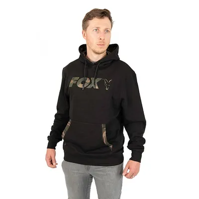 Fox Lightweight Pullover Hoody Black/Camo Print Size 2XL