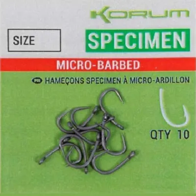 KORUM SPECIMEN MICRO BARBED SIZE 6 KHXSNB 6