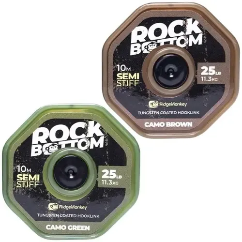 Ridgemonkey Rm-Tec Rodck Botton Tungsten Coated Semi Stiff Camo Brown 25Lb