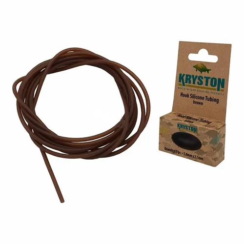 KRYSTON HOOK SILICONE TUBING BROWN 1.0MM X 2.1MM KR AC9