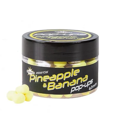 DYNAMITE BAITS FLURO POP UPS PINEAPPLE & BANANA 12MM