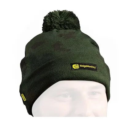 RIGDEMONKEY APEAREL BOBBLE BEANIE HAT CAMO RM558