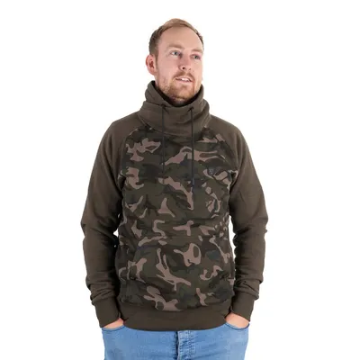 FOX KHAKI/CAMO HIGH NECK HOODY Size S CFX067