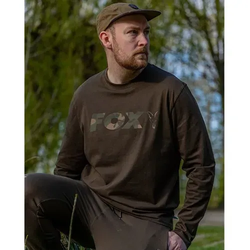 Fox Long Sleeve Shirt Khaki/Camo Size XL