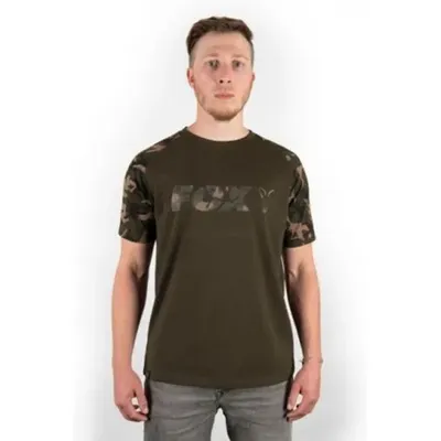 Fox Camo/khaki Chest Print T Shirt Size S