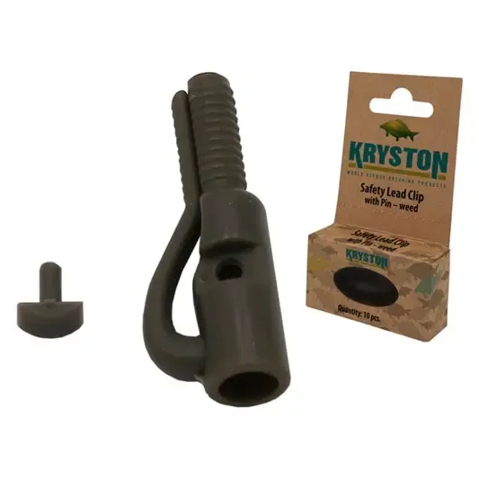 KRYSTON SAFETY LEAD CLIP WITH PIN BROWN KRAC12