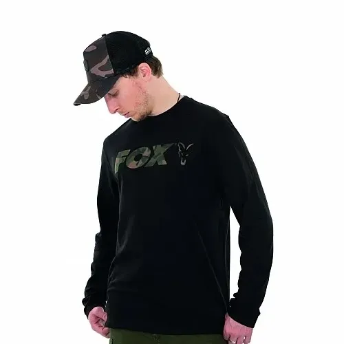 Fox Long Sleeve Black/Camo Shirt Size L
