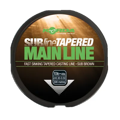 KORDA SUBLINE TAPERED MAINLINE BROWM 0 30 0 50MM KTM30