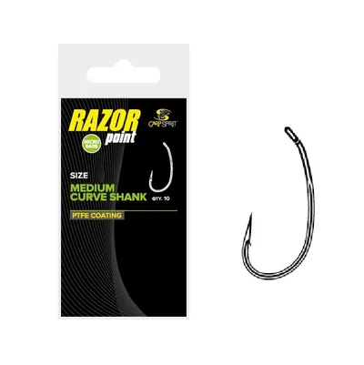 CARP SPIRIT MEDIUM CURV SHANK SIZE 8 X10 ACS350056