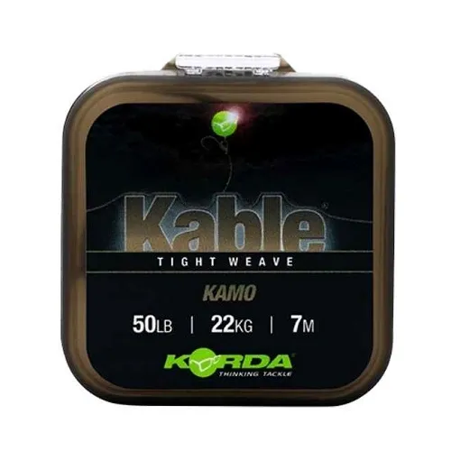 KORDA KABLE TIGHT WEAVE KAMO 50LB 22KG 7M KAB003