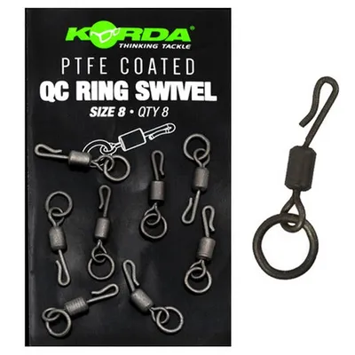 KORDA PTFE COATED QC RING SWIVEL SIZE 8 KMW002