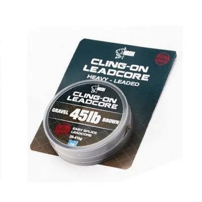 Nash Cling On Leadcore Heavy Leaded Gravel Brown 45Lb 7m