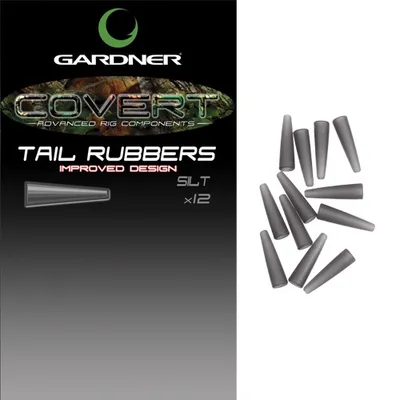 GARDNER COVERT TAIL RUBBERS C THRU BLACK/SILT CTRS