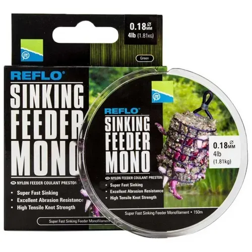 PRESTON INNOVATIONS REFLO SINKING FEEDER MONO 0.23MM 6LB 2.72KG 150M PSFM23
