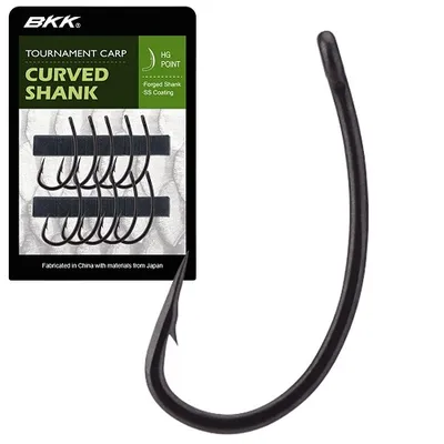 BKK TOURNAMENT CARP CURVED SHANK SIZE 6 10PCS