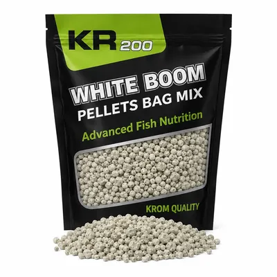 Krom Quality KR200 Pellets Bag Mix White Boom 3/4'5/6mm 800g