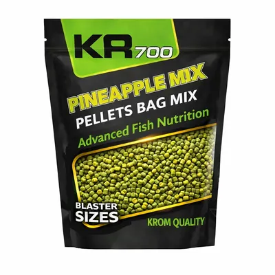 Krom Quality KR400 Pellets Bag Mix Pineapple Max 3/4'5/6mm 800g