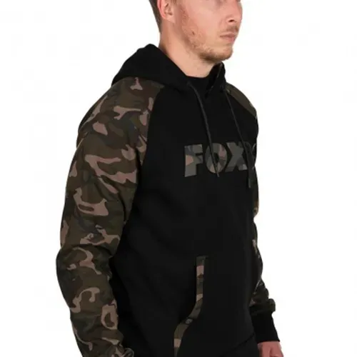 Fox Black/Camo Raglan Hoody Size S