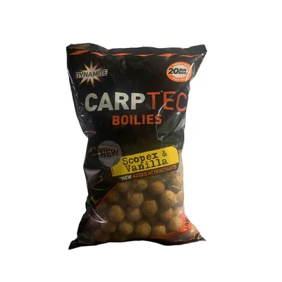 DYNAMITE BAITS CARPTEC BOILIES SCOPEX &amp; VANILLA  20MM 1KG