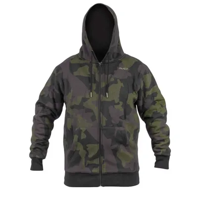 Avid Carp Distortion Camo Zip Hoodie Size L
