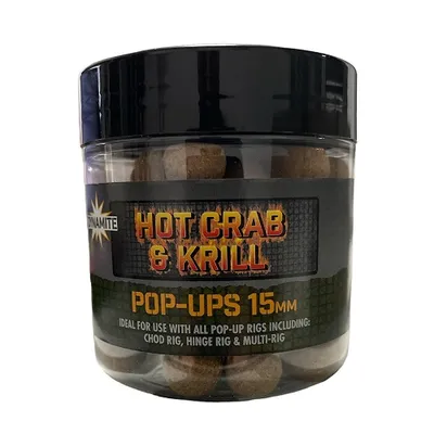 DYNAMITE BAITS POP UPS HOT CRAB & KRILL 15MM DY1647