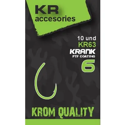 Krom Quality Hooks Anzuelos Crank Size 6 10 Unid