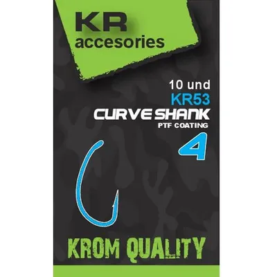Krom Quality Hooks Anzuelos Curve Shank Size 4 10 Unid