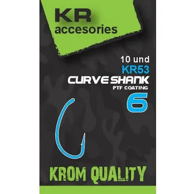 Krom Quality Hooks Anzuelos Curve Shank Size 6 10 Unid