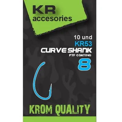 Krom Quality Hooks Anzuelos Curve Shank Size 8 10 Unid