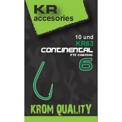 Krom Quality Hooks Anzuelos Continental Size 6 10 Unid