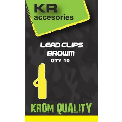 Krom Quality Lead Clips Brown 10 Unid