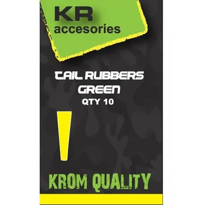 Krom Quality Tail Rubbers Green 10 Unid