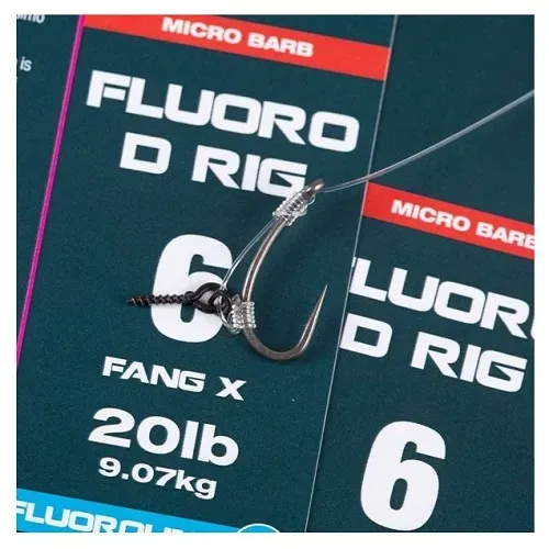 Nash Fluoro D-Rig Micro Barbed 25Lb Size 4