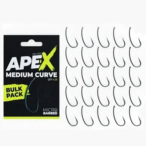 Ridgemonkey Ape-X Medium Curve Bulk Pack 25 Unid Size 4