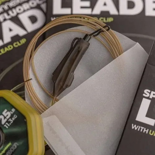 RidgeMonkey Spectre Fluorocarbon Uni Lead Clip Leader Camo Brown