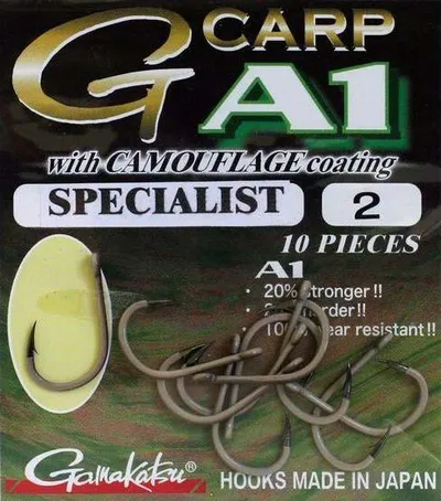 Gamakatsu Hky G carp Specialist Camou A1 10und SIZE 8 149087800SPECIALIST8GRAVELBROWN