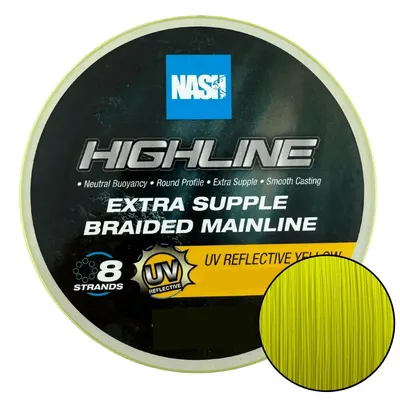 Nash Highline Extra Supple Braid Uv Yellow 0,35mm 600m