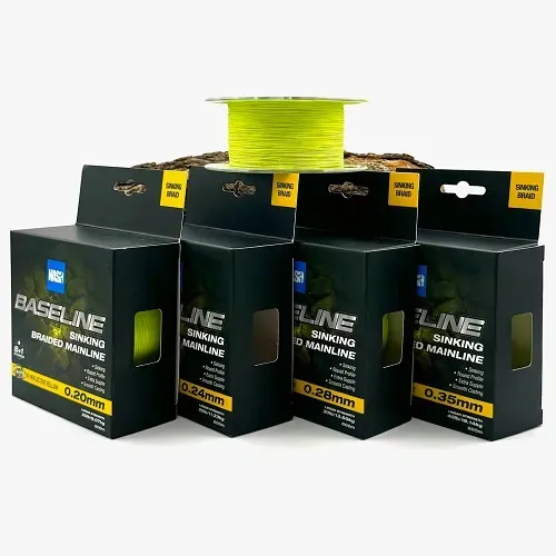 Nash Baseline Sinking Braid Uv Yellow 0,35mm 1200m