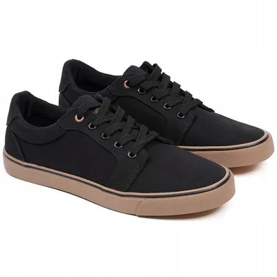 Fox Black Canvas Shoe Size 9/43