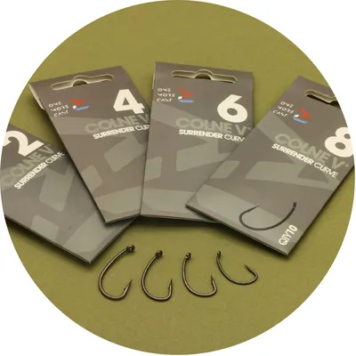 One More Cast Colne V Surrender Curve Hooks 10 UND SIZE 4 OMCVH4