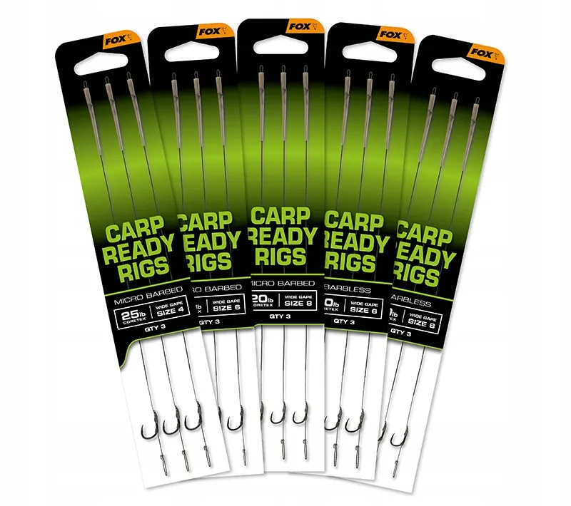 FOX EOS READY RIGS WIDE GAPE SIZE 6 20LB MICRO BARBED CCR193